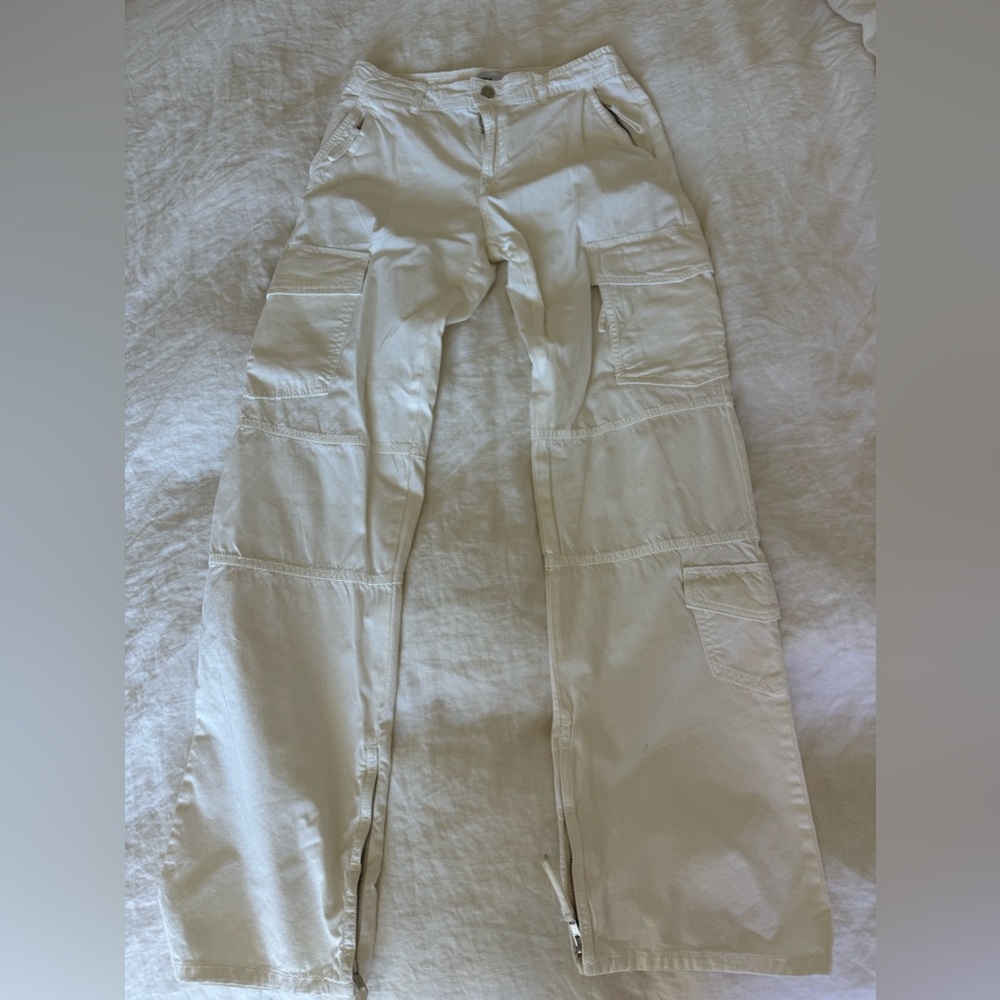 ZARA WHITE CARGO PANTS